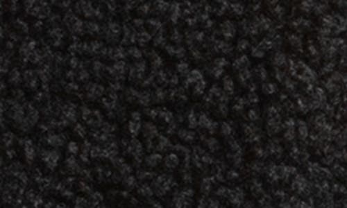 Saachi Fluffy Faux Fur Blanket Short Robe In Black