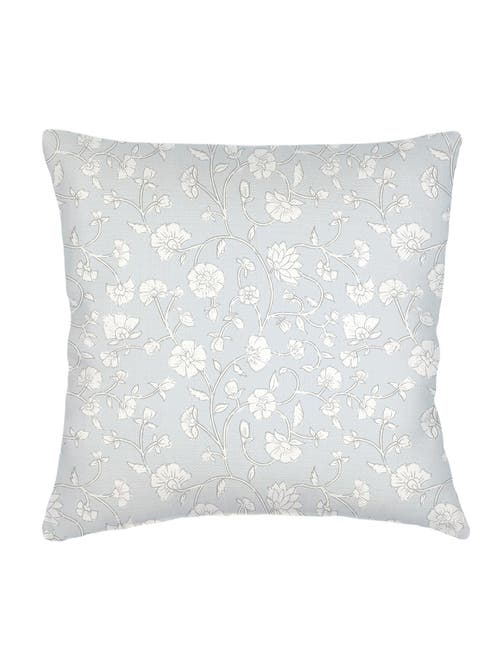 Anaya Jaipur Floral Linen Euro Pillow Down Insert In Grey