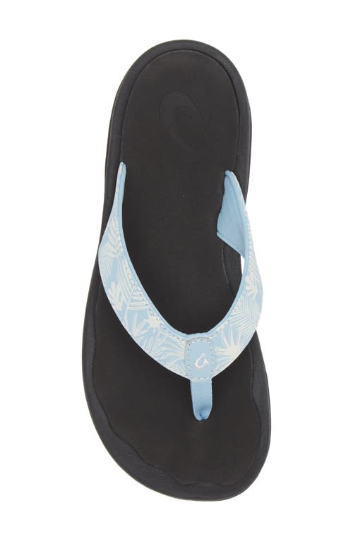 Shop Olukai Ohana Flip Flop In Pale Blue/black