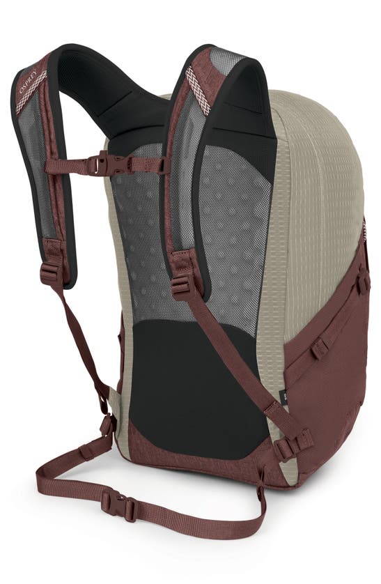 Shop Osprey Quasar 26-liter Backpack In Sawdust Tan/ Raisin Red