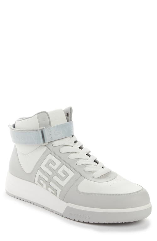 Givenchy G4 High Top Sneaker In Grey/white