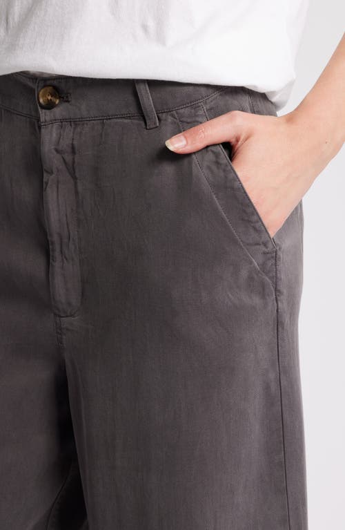 Shop Treasure & Bond Flat Front Straight Leg Pants In Grey Pavement