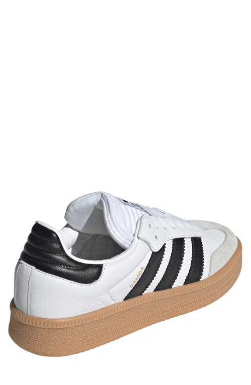 Adidas Originals Samba Lt Leather Low-top Sneakers In White/black/gum