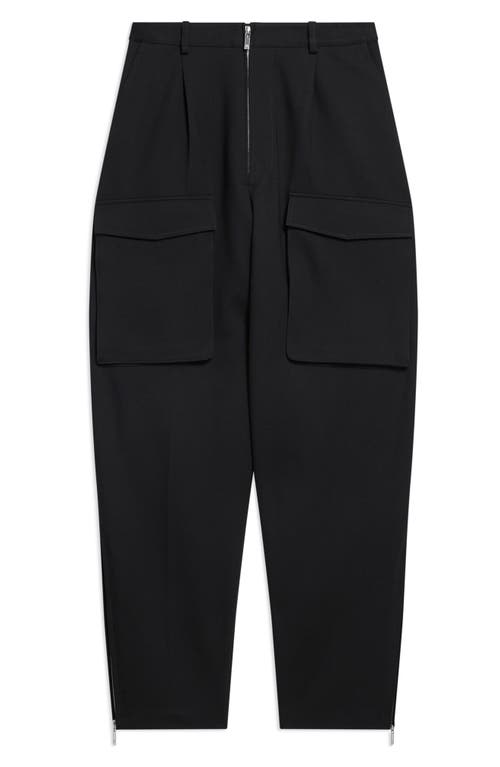 Shop Helmut Lang Pocket Zoot Ponte Knit Cargo Joggers In Black