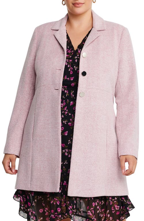 Floater Notched Lapel Coat in Dusty Pink