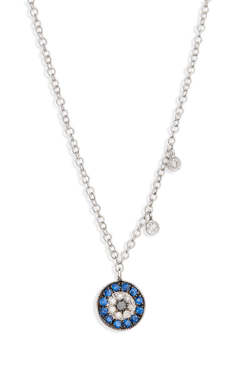 Meira T Evil Eye Diamond & Sapphire Pendant Necklace | Nordstrom