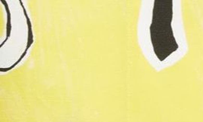 Shop Jacquemus La Chemise Jean Short Sleeve Cotton Button-up Camp Shirt In Monogramme Black Yellow