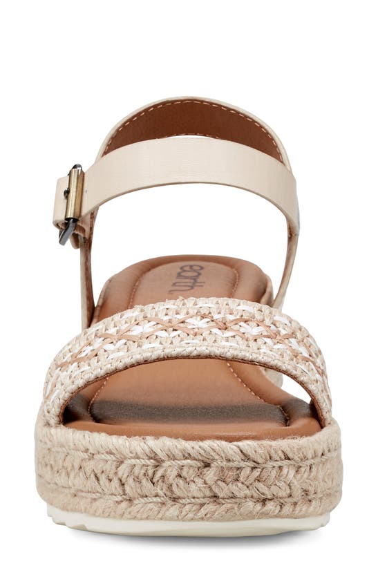 Shop Earth ® Collins Ankle Strap Espadrille Platform Wedge Sandal In Light Natural