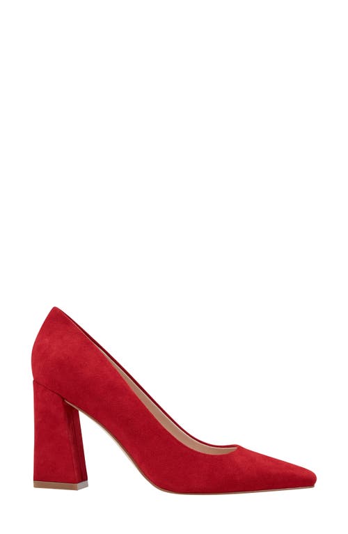 Shop Marc Fisher Ltd Yalina Pointed Toe Block Heel Pump In Medium Red