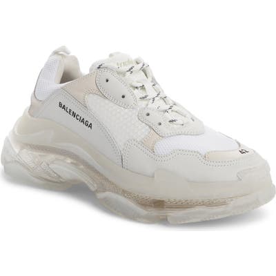 Balenciaga Triple S Clear Sole Trainer Sneaker, White