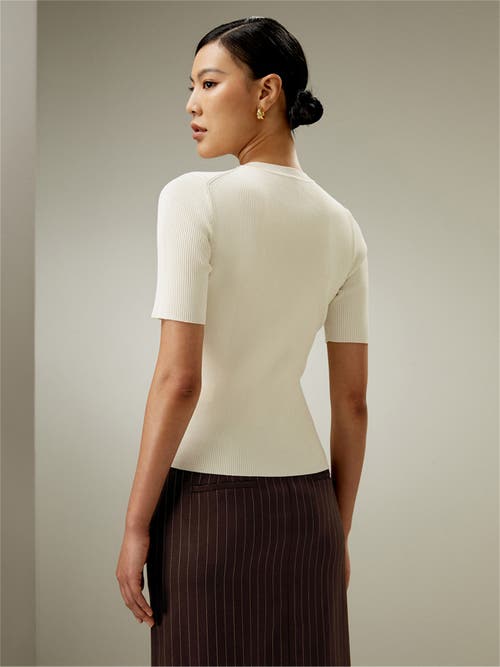 Lilysilk Essential Silk Knit Top In White