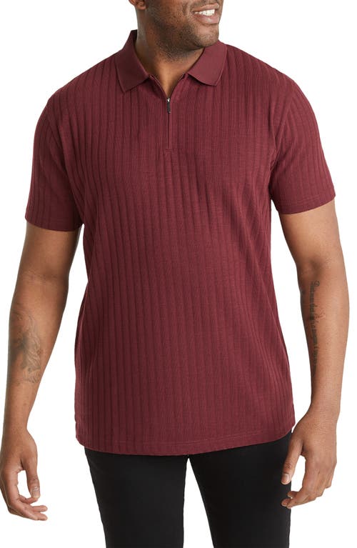 Page Zip Rib Polo in Pinot