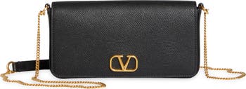 VALENTINO GARAVANI: VLogo Signature bag in grained leather - Lilac