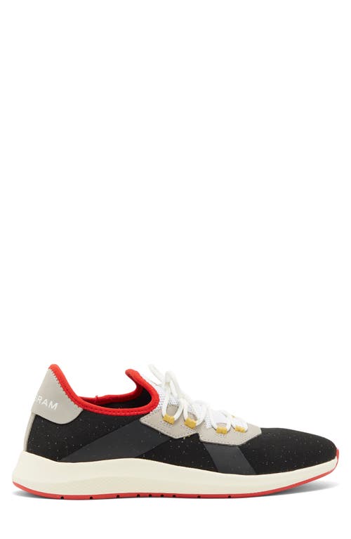 Shop Official Program Knit Trainer Sneaker In Black/red