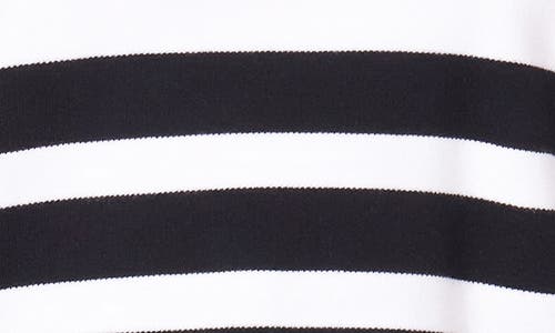 English Factory Stripe Crewneck Sweater In Ivory/black