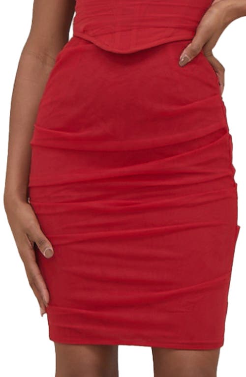House Of Cb Rosita Skirt In Red