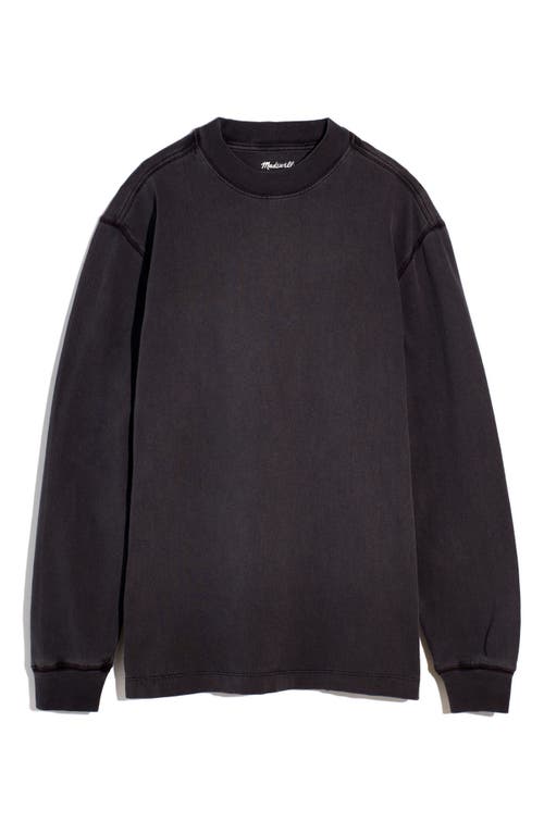 Madewell Rodin Mock Neck Sweater Black Coal at Nordstrom,