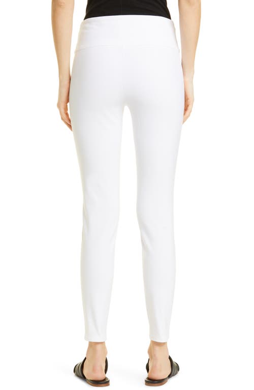 Theory Yoke Scuba Knit Leggings In White