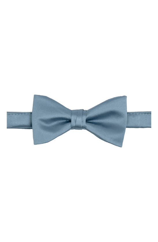 Construct Solid Satin Pre-tied Bow Tie In Hydrangea