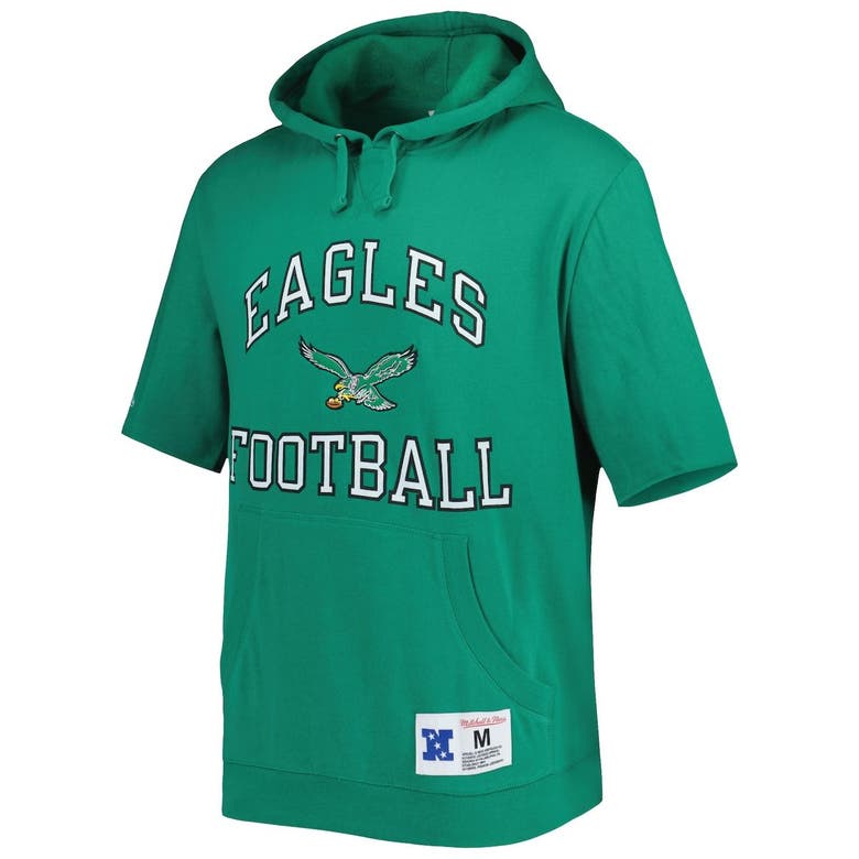 Mitchell & Ness Eagles Kelly Green Short Sleeve Hoodie S