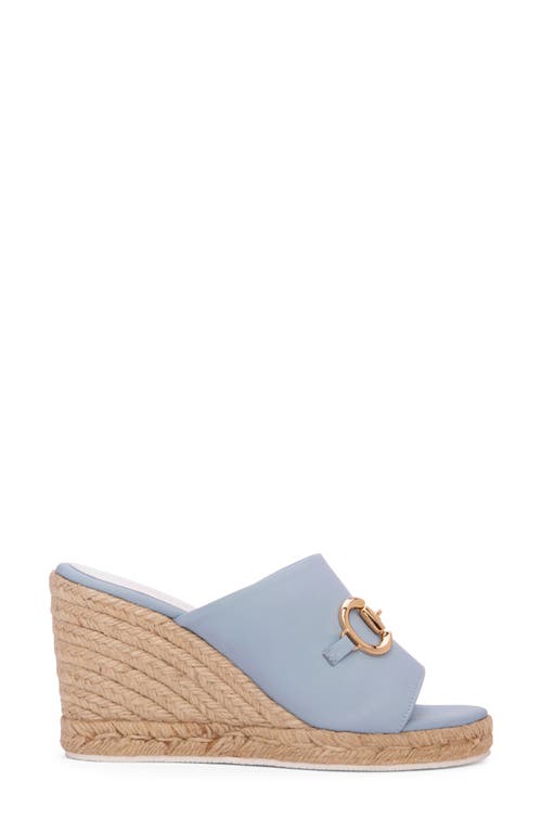 Shop Beautiisoles Norma Espadrille Platform Wedge Slide Sandal In Sky Blue