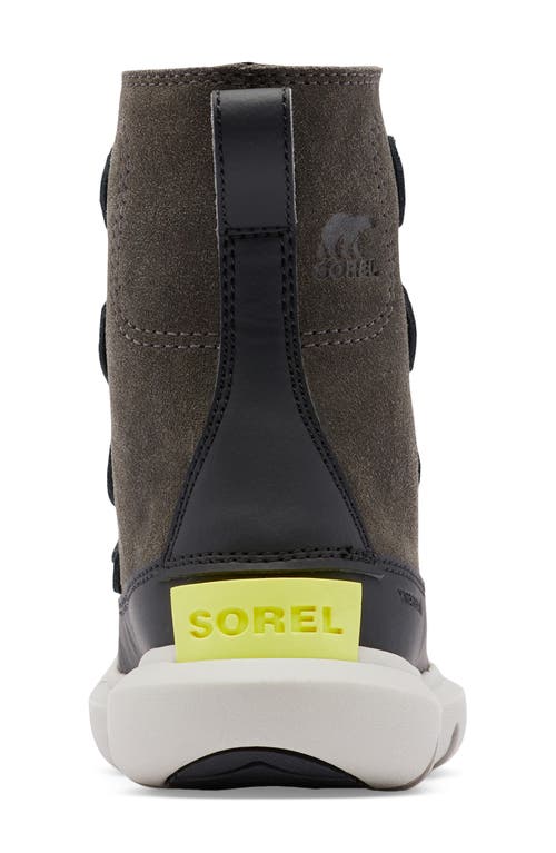 Shop Sorel Kids' Explorer Waterproof Boot In Jet/black