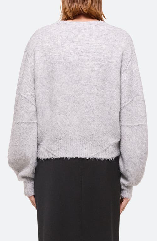 Shop Helmut Lang Apex Crewneck Sweater In Light Heather Grey