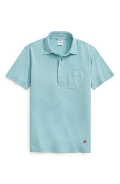 Brooks Brothers Solid Pocket Polo Marine Blue at Nordstrom,