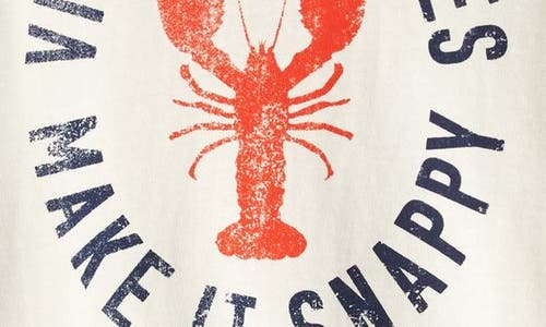 Shop Vineyard Vines Kids' Make It Snappy Lobster Cotton Graphic T-shirt In Marshmallow