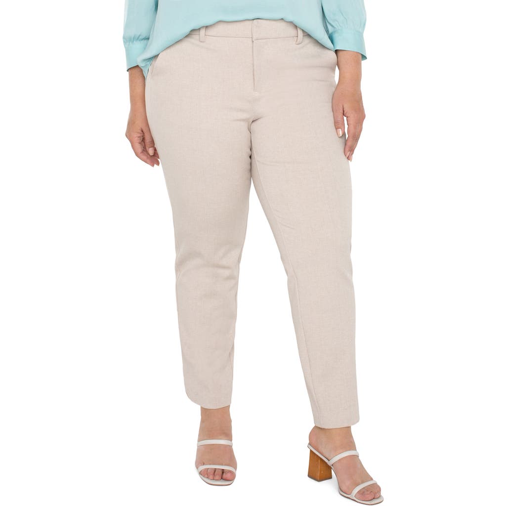 Liverpool Los Angeles Kelsey Twill Trousers In Stone/tan