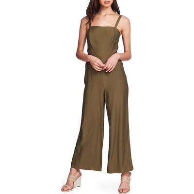 1.state Tie Back Wide Leg Jumpsuit, Green