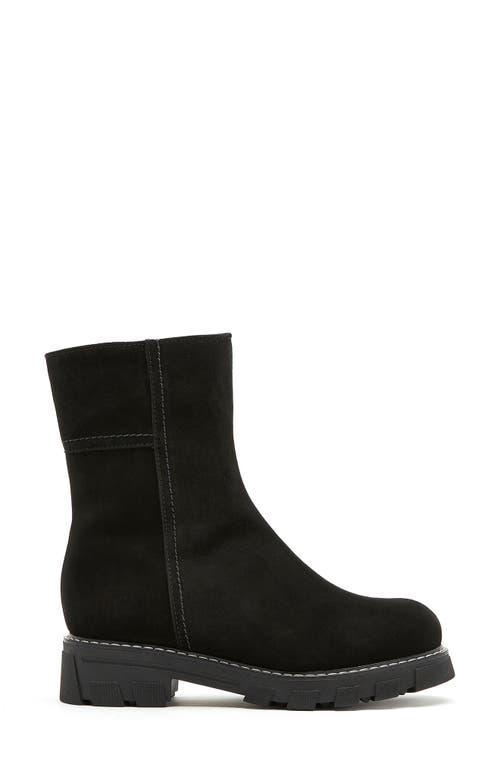 La Canadienne Autumn Genuine Shearling Waterproof Leather Boot In Black
