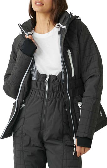 Detachable hood 2025 quilted showerproof parka