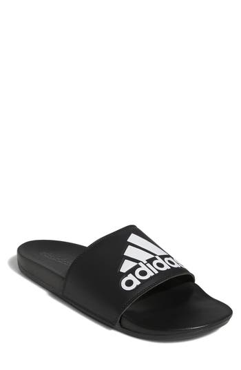 Adidas Originals Adidas Adilette Comfort Slide Sandal In Black/white/black