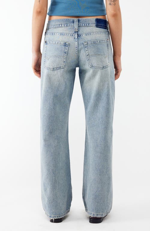 Shop Bdg Urban Outfitters Kayla Studded Low Rise Wide Leg Jeans In Light Vintage