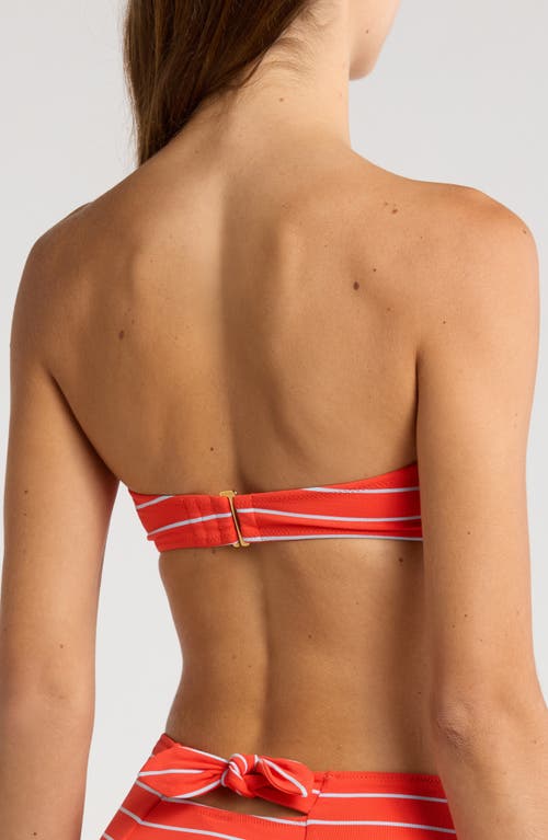 Shop Lemlem Ava Bandeau Bikini Top In Jeliba Tangerine