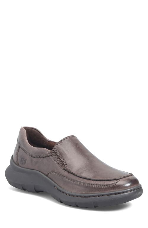 Børn Cambridge Slip-On Sneaker in Dark Brown Leather 