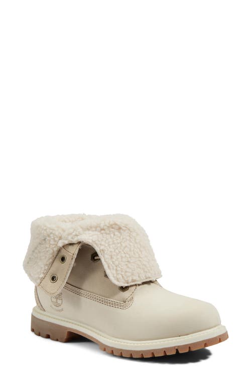 Timberland 6.5-Inch Waterproof Faux Fur Lined Boot in Off White at Nordstrom, Size 7.5