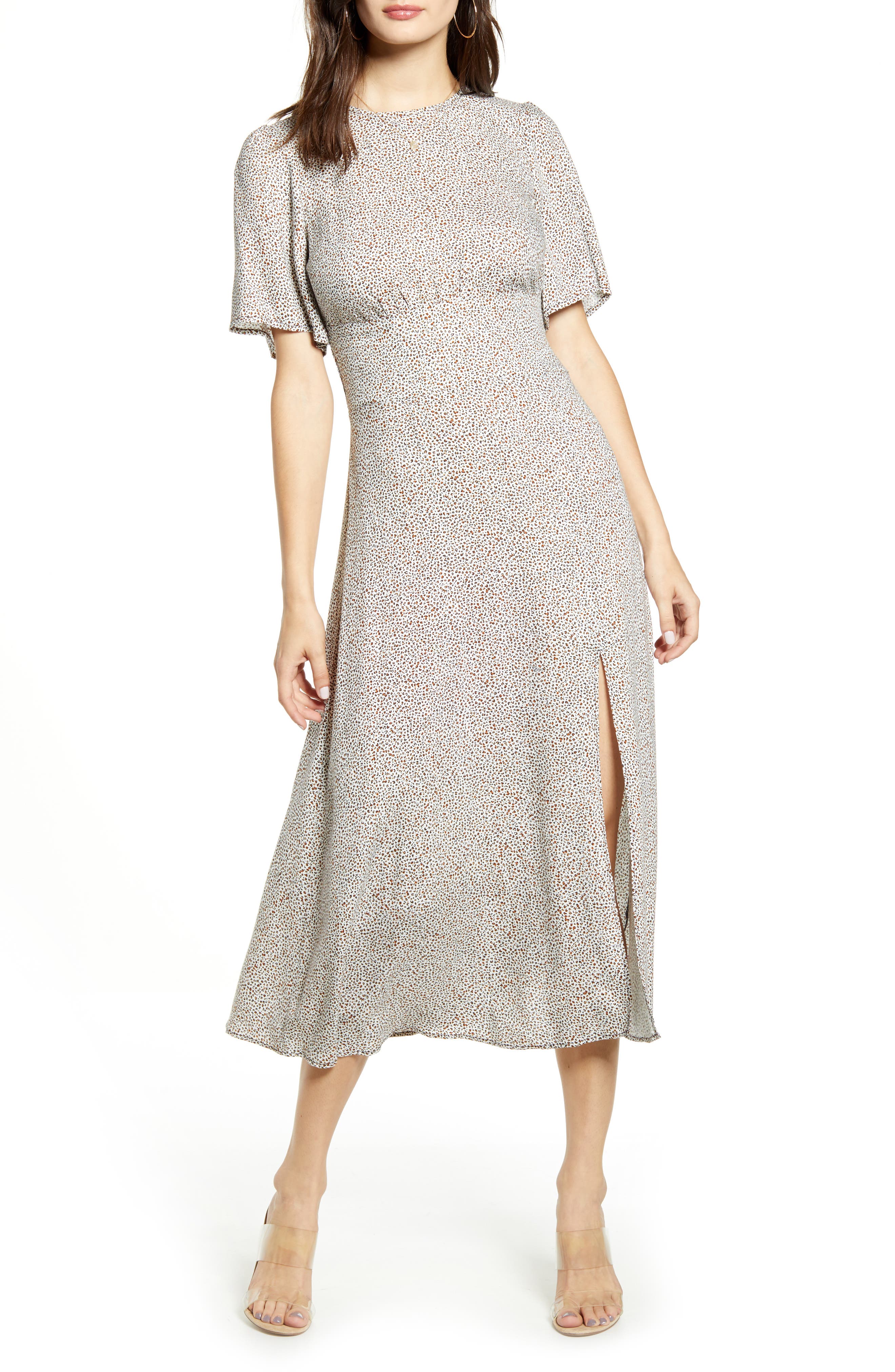 afrm leopard dress