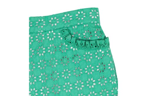 Busy Bees Phoebe Pocket Shorts In Green Eyelet