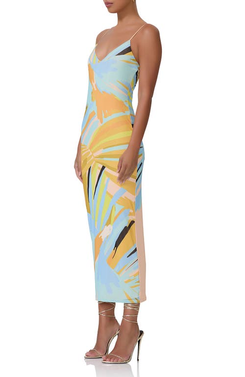 Shop Afrm Amina Mesh Midi Slipdress In Bird Of Paradise