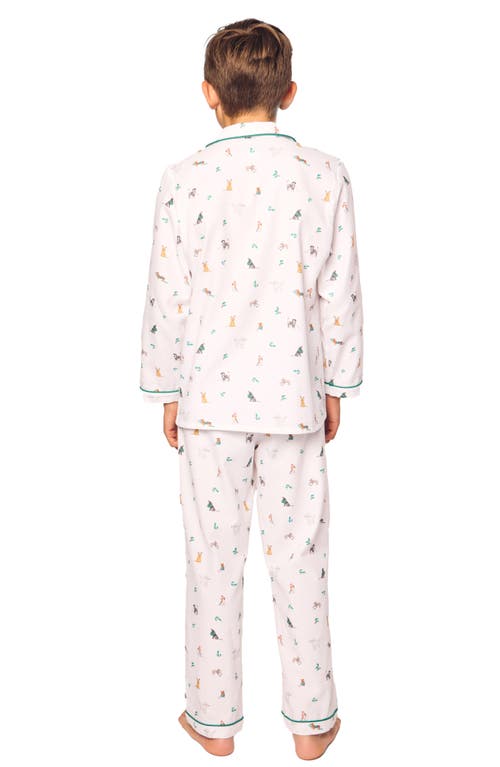 PETITE PLUME PETITE PLUME KIDS' JINGLE PAW COTTON BLEND PAJAMAS 