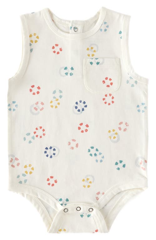 Shop Pehr Organic Cotton Tank Bodysuit In Splash