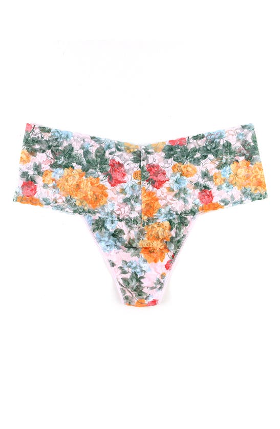 HANKY PANKY FLORAL PRINT RETRO LACE THONG