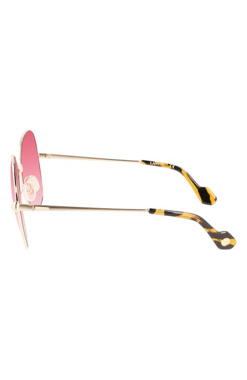 Shop Lanvin Arpege 59mm Tinted Round Sunglasses In Gold/gradient Coral