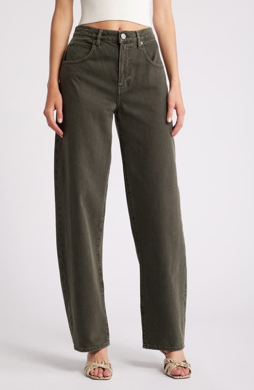 Shop Frame High Waist Barrel Jeans In Serpentine