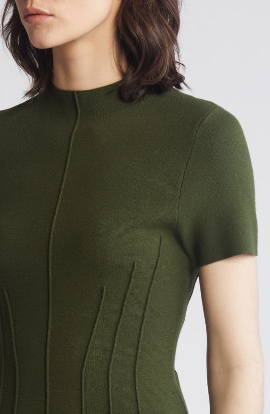 Eliza J Pintuck Fitted Sheath Dress In Olive