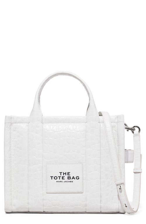 Marc Jacobs The Small Croc Embossed Leather Tote in Ivory