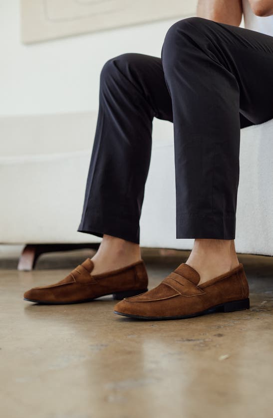 Nordstrom Knox Flexible Penny Loafer In Brown Bronze