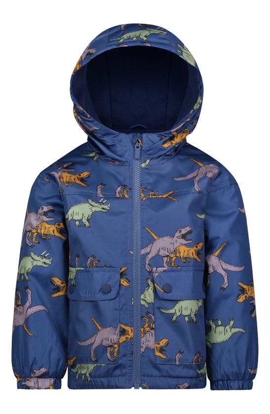Oshkosh B'gosh Kids' Dinosaur Zip Hoodie Jacket In Blue Dino
